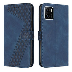 Leather Case Stands Flip Cover Holder H04X for Vivo Y32t Blue