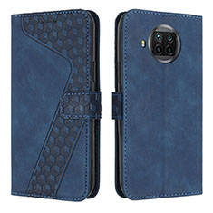 Leather Case Stands Flip Cover Holder H04X for Xiaomi Mi 10i 5G Blue