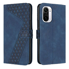 Leather Case Stands Flip Cover Holder H04X for Xiaomi Mi 11i 5G Blue