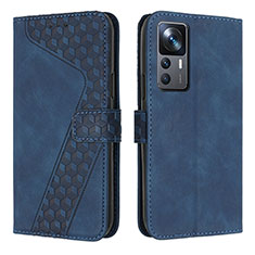 Leather Case Stands Flip Cover Holder H04X for Xiaomi Mi 12T 5G Blue