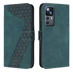 Leather Case Stands Flip Cover Holder H04X for Xiaomi Mi 12T 5G Green