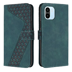 Leather Case Stands Flip Cover Holder H04X for Xiaomi Poco C50 Green