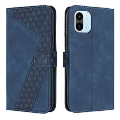 Leather Case Stands Flip Cover Holder H04X for Xiaomi Poco C51 Blue