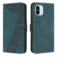 Leather Case Stands Flip Cover Holder H04X for Xiaomi Poco C51 Green