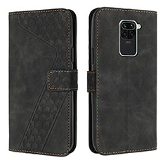 Leather Case Stands Flip Cover Holder H04X for Xiaomi Redmi 10X 4G Black