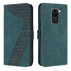 Leather Case Stands Flip Cover Holder H04X for Xiaomi Redmi 10X 4G Green