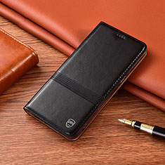 Leather Case Stands Flip Cover Holder H05P for Asus Zenfone 7 ZS670KS Black