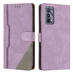 Leather Case Stands Flip Cover Holder H05X for Realme GT Master 5G Purple