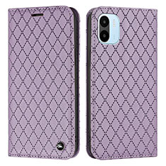 Leather Case Stands Flip Cover Holder H05X for Xiaomi Poco C50 Purple