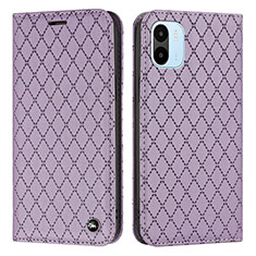 Leather Case Stands Flip Cover Holder H05X for Xiaomi Poco C51 Purple