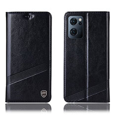 Leather Case Stands Flip Cover Holder H06P for OnePlus Nord CE 2 5G Black