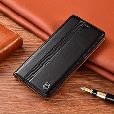 Leather Case Stands Flip Cover Holder H06P for Xiaomi Redmi 9A Black