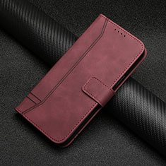 Leather Case Stands Flip Cover Holder H06X for Huawei Honor 50 5G Red