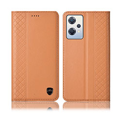 Leather Case Stands Flip Cover Holder H07P for OnePlus Nord CE 2 Lite 5G Orange