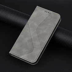 Leather Case Stands Flip Cover Holder H07X for Google Pixel 6a 5G Gray