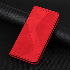 Leather Case Stands Flip Cover Holder H07X for Google Pixel 7 5G Red