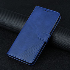 Leather Case Stands Flip Cover Holder H08X for Google Pixel 6 5G Blue