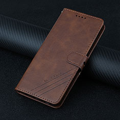 Leather Case Stands Flip Cover Holder H08X for Google Pixel 6a 5G Brown