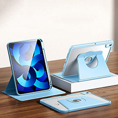 Leather Case Stands Flip Cover Holder H09 for Apple iPad 10.9 (2022) Blue