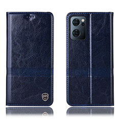 Leather Case Stands Flip Cover Holder H09P for OnePlus Nord CE 2 5G Blue