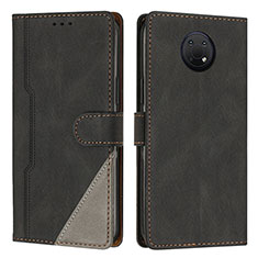 Leather Case Stands Flip Cover Holder H09X for Nokia G10 Black