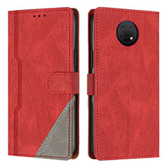 Leather Case Stands Flip Cover Holder H09X for Nokia G30 Red