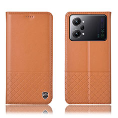 Leather Case Stands Flip Cover Holder H11P for Oppo K10 Pro 5G Orange