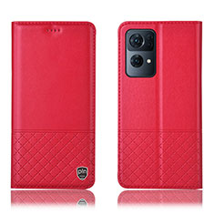 Leather Case Stands Flip Cover Holder H11P for Oppo Reno7 Pro 5G Red