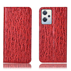 Leather Case Stands Flip Cover Holder H18P for OnePlus Nord CE 2 Lite 5G Red