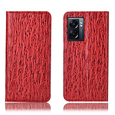 Leather Case Stands Flip Cover Holder H18P for OnePlus Nord N300 5G Red