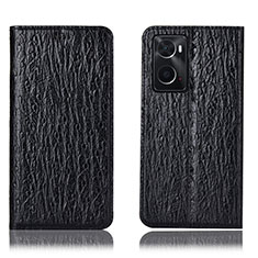 Leather Case Stands Flip Cover Holder H18P for Oppo A36 Black