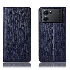 Leather Case Stands Flip Cover Holder H18P for Oppo K10 5G Blue