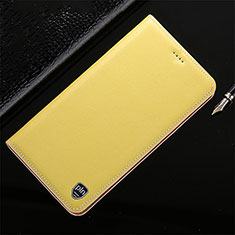 Leather Case Stands Flip Cover Holder H21P for Asus ROG Phone 5 Pro Yellow