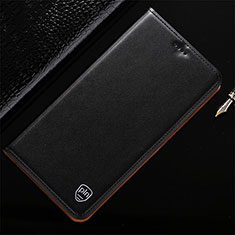 Leather Case Stands Flip Cover Holder H21P for Huawei Honor 50 Pro 5G Black