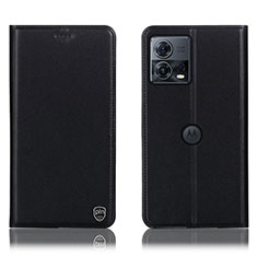 Leather Case Stands Flip Cover Holder H21P for Motorola Moto S30 Pro 5G Black