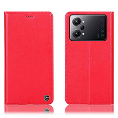 Leather Case Stands Flip Cover Holder H21P for Oppo K10 Pro 5G Red