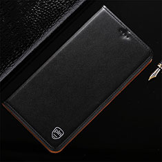 Leather Case Stands Flip Cover Holder H21P for Vivo iQOO U3 5G Black