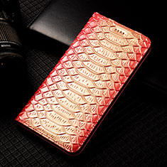 Leather Case Stands Flip Cover Holder H25P for Asus ZenFone 8 Flip ZS672KS Pink