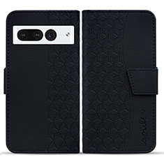 Leather Case Stands Flip Cover Holder HF1 for Google Pixel 7 Pro 5G Black