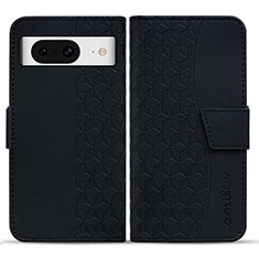 Leather Case Stands Flip Cover Holder HF1 for Google Pixel 8 5G Black