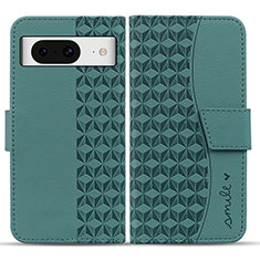 Leather Case Stands Flip Cover Holder HF1 for Google Pixel 8 5G Green