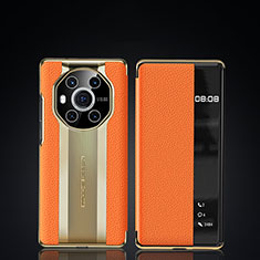 Leather Case Stands Flip Cover Holder JB2 for Huawei Honor Magic3 5G Orange