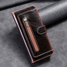 Leather Case Stands Flip Cover Holder JD1 for Samsung Galaxy Z Fold3 5G Brown