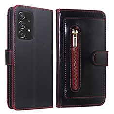 Leather Case Stands Flip Cover Holder JDK for Samsung Galaxy A52 5G Red