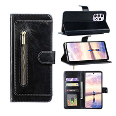 Leather Case Stands Flip Cover Holder JDK1 for Samsung Galaxy A52 4G Black