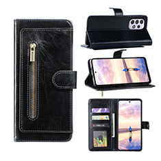 Leather Case Stands Flip Cover Holder JDK1 for Samsung Galaxy A52 5G Black