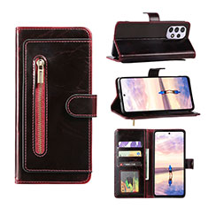 Leather Case Stands Flip Cover Holder JDK1 for Samsung Galaxy A52 5G Red