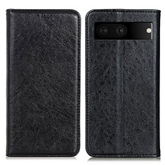 Leather Case Stands Flip Cover Holder K01Z for Google Pixel 7 5G Black