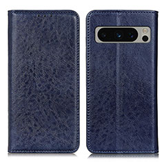 Leather Case Stands Flip Cover Holder K01Z for Google Pixel 8 Pro 5G Blue