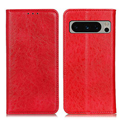 Leather Case Stands Flip Cover Holder K01Z for Google Pixel 8 Pro 5G Red